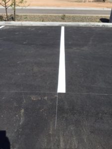 Painted parking lot line in Phoenix Arizona
