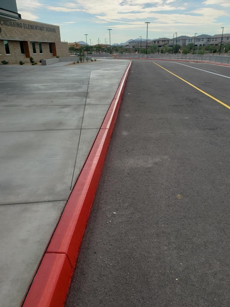 Red curb painting Mesa AZ